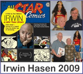 Irwin Hasen in the Marston Family Wonder Woman Museum