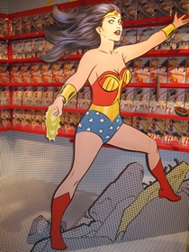MAC Wonder Woman makeup display