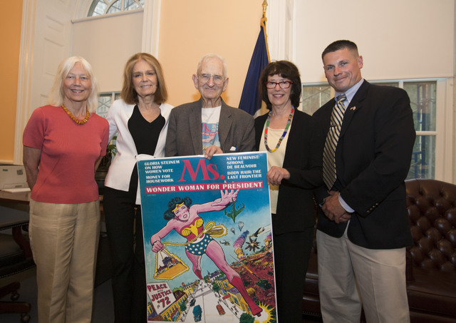 Karin Lippert Gloria Steinem Pete Marston Joanne Edgar and Will Holland at Ms 40th Celebration