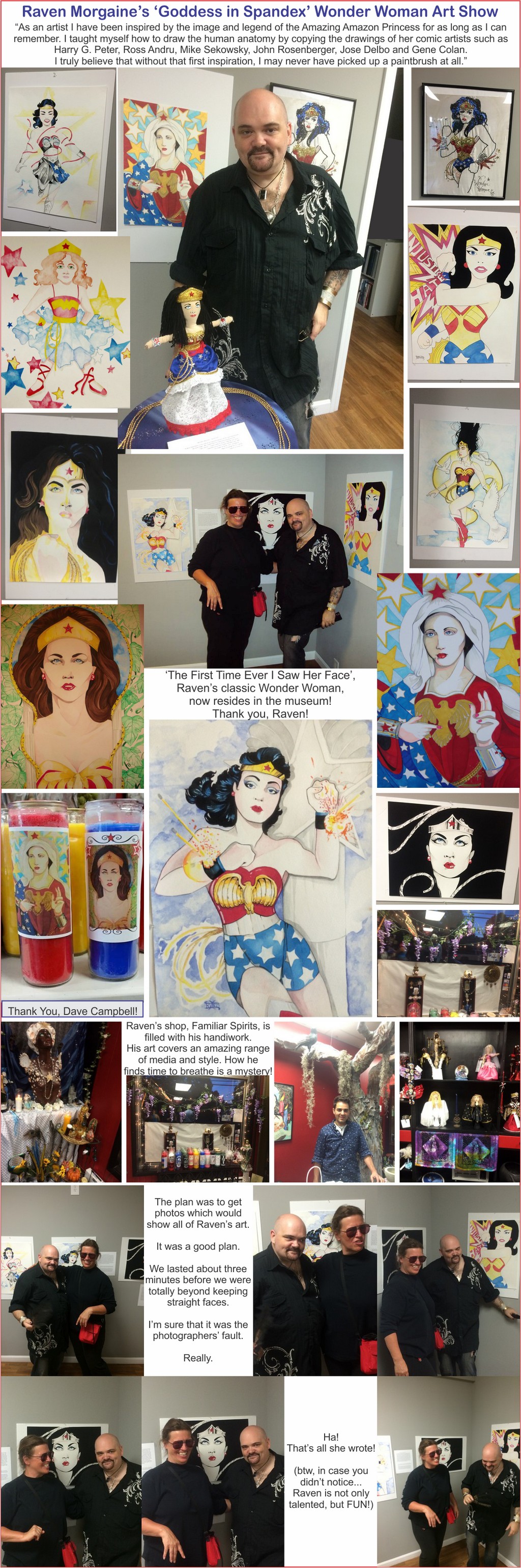 Raven Morgaine Wonder Woman Art Show on Wonder Woman Network
