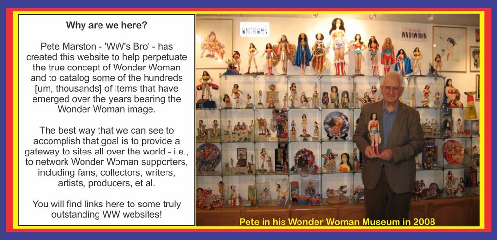 Pete Marston in his Wonder Woman Museum