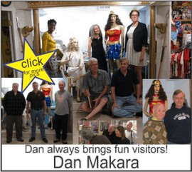 Dan Makara in the Marston Family Wonder Woman Museum