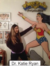 Dr. Katie Ryan in the Marston Family Wonder Woman Museum