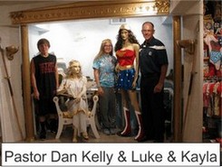 Pastor Dan Kelly in the Marston Family Wonder Woman Museum