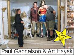 Paul Gabrielson and Art Hayek in the Marston Family Wonder Woman Museum