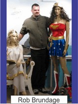 Rob Brundage in the Marston Family Wonder Woman Museum