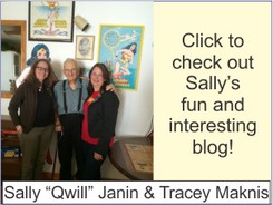 Sally Janin and Tracey Marknis in the Marston Family Wonder Woman Museum