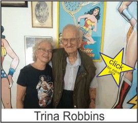Trina Robbins in the Marston Family Wonder Woman Museum